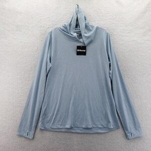 Ouray Hoodie Women Medium Blue Long Sleeve Thumbhole Lightweight Polyester Shirt